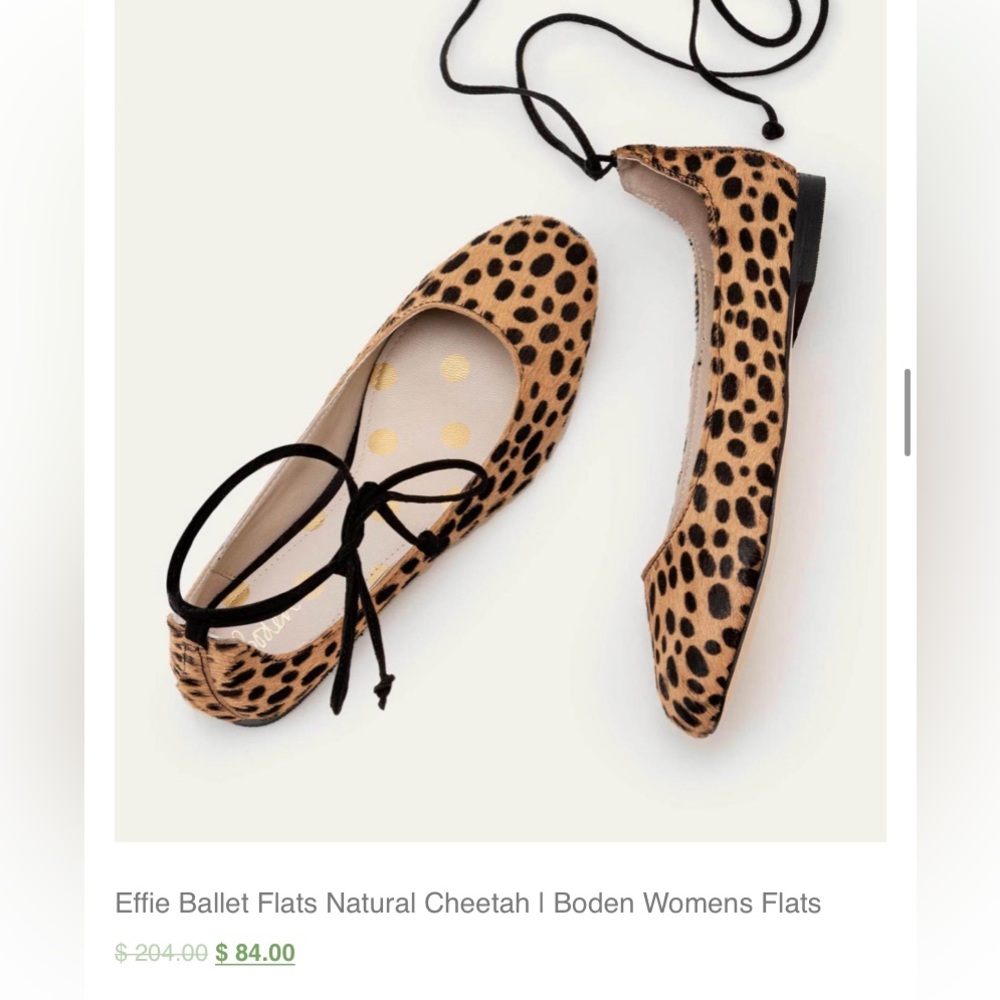 Boden Ballerina Animal Print Pumps. Size - 37 - Picture 12 of 12